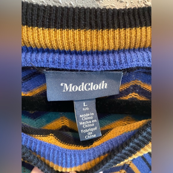 ModCloth Knit Chevron Dress L - Picture 10 of 12